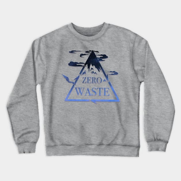 Zero Waste mountain Crewneck Sweatshirt by Yofka